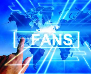 Fans Map Displaying Worldwide or International Followers or Admirers