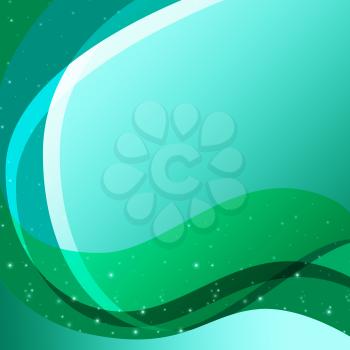 Green Curves Background Meaning Sloping Sparkly Lines
