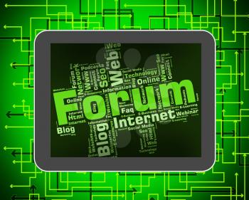 Forum Word Indicating Social Media And Group 