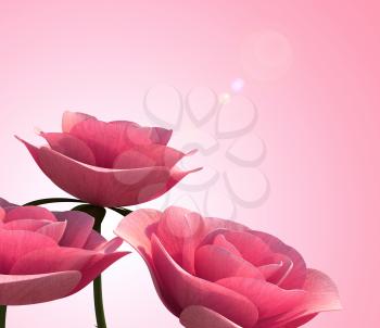 Copyspace Roses Representing Bloom Petal And Blank