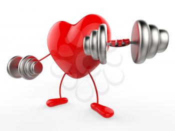 Weights Heart Meaning Valentines Day And Gym