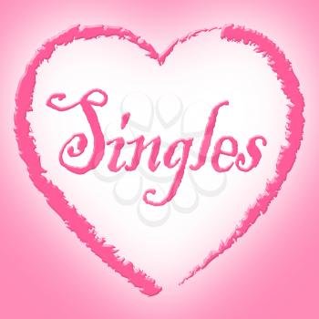 Singles Heart Showing Togetherness Tenderness And Relationship