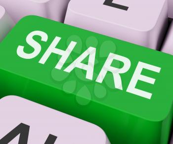 Share Key Showing Sharing Webpage Or Picture Online