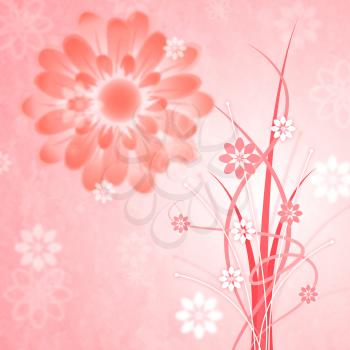 Background Pink Representing Petals Blooming And Flower
