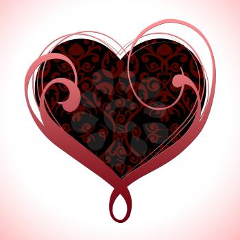 Heart Background Showing Romantic Love And Lovers