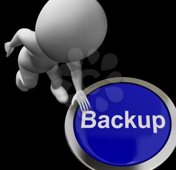Backup Button For Archives And Data Storage