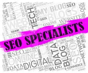 Seo Specialists Representing Search Engine And Internet