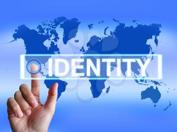 Identity Map Representing Worldwide or International Identification or Brand