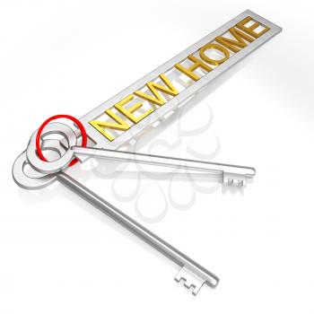 New Home Key Showing Moving To House