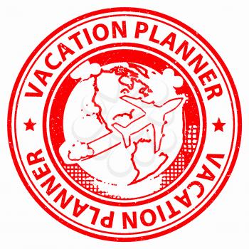 Vacation Planner Representing Diary Date And Organizer