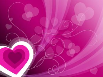 Hearts Background Meaning Pink Valentines Or Anniversary Card
