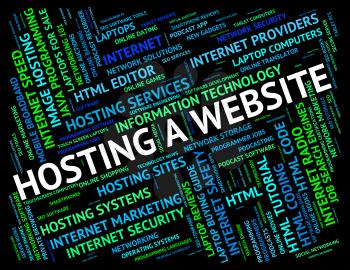 Hosting A Website Meaning Domain Computer And Words