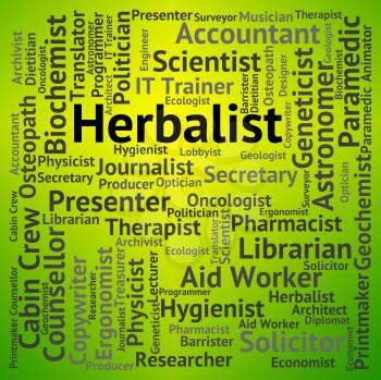 Herbalist Job Indicating Occupation Position And Career