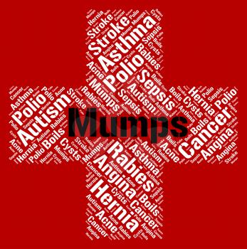 Mumps Word Representing Poor Health And Disorders