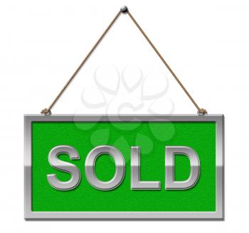 Sold Sign Representing Template Unavailable And Board