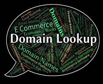 Domain Lookup Indicating Domains Dominions And Finding