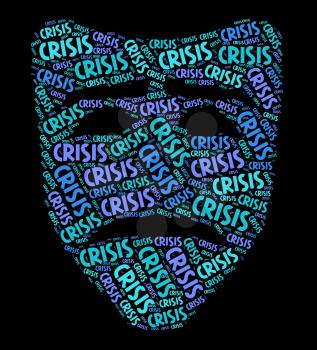 Crisis Word Representing Hard Times And Emergency