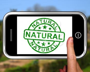 Natural On Smartphone Showing Untreated Products Or Organic Materials