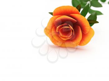 Rose Copyspace Indicating Romance Petals And Blank