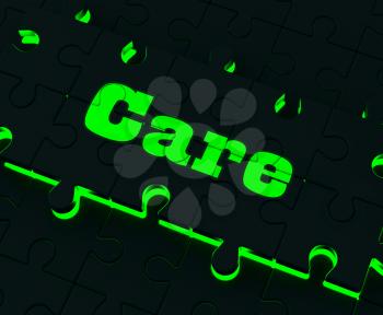 Care Puzzle Meaning Healthcare Concerned Careful Or Caring