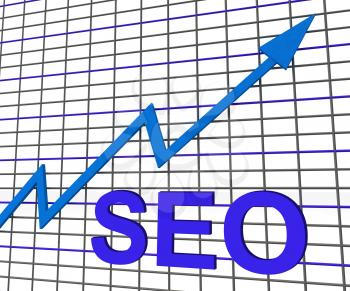 SEO Chart Graph Shows Increasing Search Engine Optimization