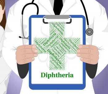 Diphtheria Word Indicating Corynebacterium Diphtheriae And Contagion