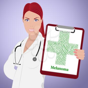 Melanoma Word Meaning Skin Cancer And Indisposition