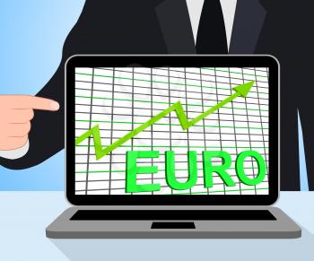 Euro Chart Graph Displaying Increasing European Economy