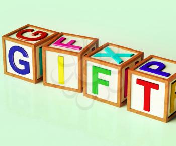 Gift Blocks Meaning Giveaway Present Or Offer