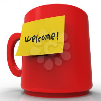 Welcome Message Representing Invitation Contact And Greeting 3d Rendering