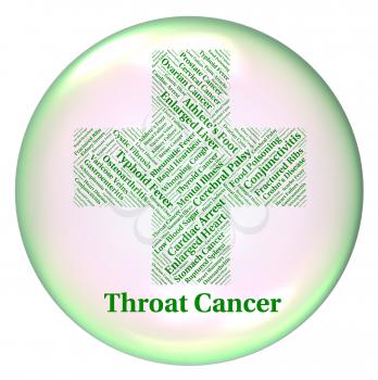 Throat Cancer Indicating Malignant Growth And Tumors
