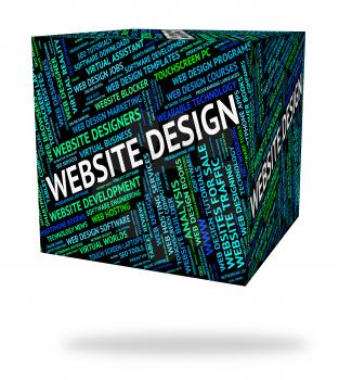 Website Design Showing Designs Domain And Word