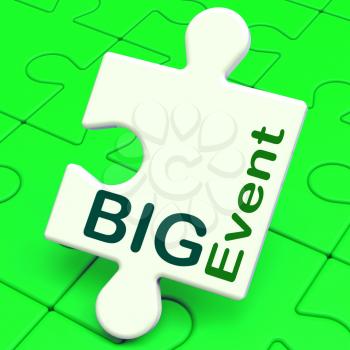 Big Event Puzzle Showing Celebration Occasion And Performance
