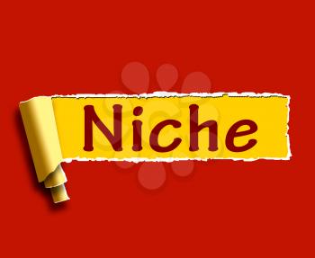 Niche Word Showing Web Opening Or Specialty