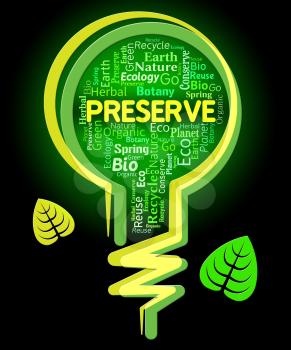 Preserve Lightbulb Representing Countryside Outdoors And Environmental