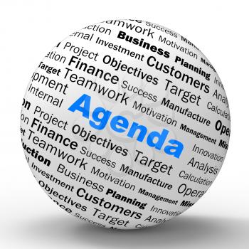 Agenda Sphere Definition Meaning Schedule Planner Arrangement Or Reminder