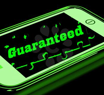 Guaranteed On Smartphone Shows Products Warranty And Certification