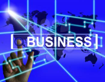 Business Screen Representing International Commerce or Internet Company