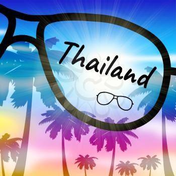 Thailand Holiday Sunglasses Represents Going On Vacation In Asia