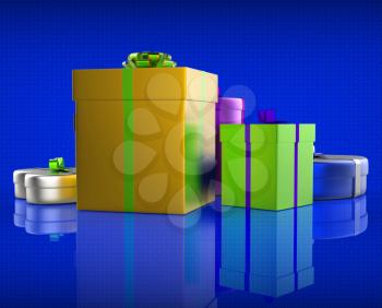 Giftboxes Celebration Meaning Wrapped Celebrations And Present