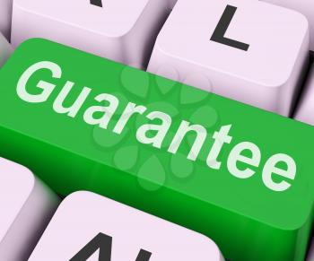 Guarantee Key On Keyboard Meaning Ensure Secure Or Assure
