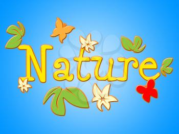 Nature Sign Representing Flower Trees And Flora