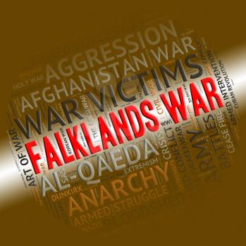 Falklands War Indicating Military Action And Clashes