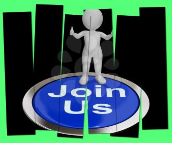 Join Us Pressed Showing Registering Membership Or Club