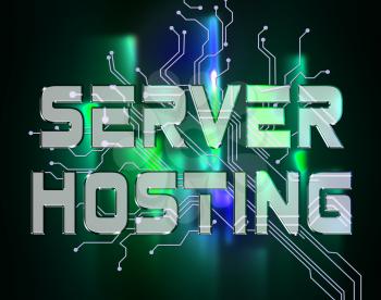 Server Hosting Indicating Data Connectivity And Database