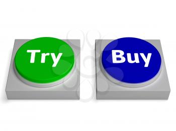 Try Buy Buttons Showing Trying Or Buying