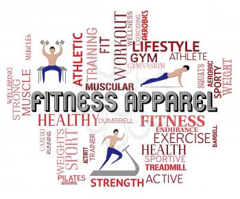 Fitness Apparel Words Around Men Getting Fitter
