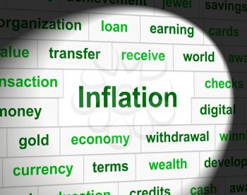 Finance Inflation Indicating Fiscal Rise And Growth