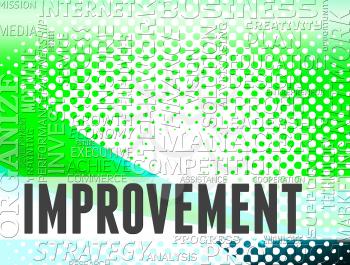 Improvement Words Showing Enhancement Better And Upgraded