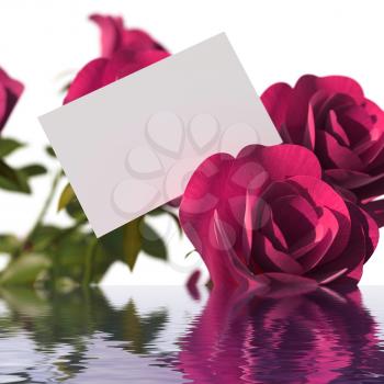 Gift Card Showing Valentines Reflected And Romance